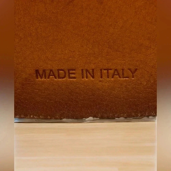 PRATESI FIRENZE MADE IN ITALY LEATHER FLAP OVER CROSSBODY BROWN NWT - Picture 6 of 11